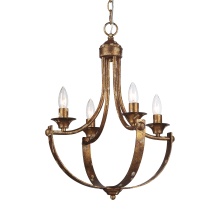 Golden 0815-4 HG - Wry Lighting Victoria 4-light Chandelier in Heirloom Gold
